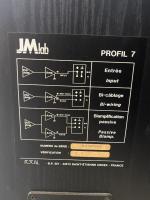 Une paire d'ENCEINTES de marque JM Lab, type Profil 7.
