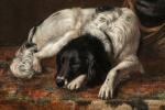 Gustave MOHLER (1836-1920).
Le chien Pierre ( ? ) près de...