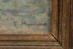 Fernand MAILLAUD (1862-1948).
Arbres en bord de Méditerranée.
Huile sur carton.
Signé en...