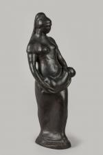 Georges Salendre (1890-1985)
« Femme à l'enfant »
Groupe en bronze à...