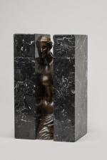 Sacha Sosno (1937-2013)
« Oblitération »
Sujet en bronze et marbre veiné....