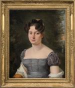 ECOLE FRANCAISE, 1823
Portrait de Florentine Ronchain
Sur sa toile d'origine
61 x...