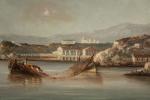 Paul SEIGNON (1820-1890).
Bord de mer en Italie.
Huile sur toile.
Signé en...