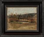 Adolphe APPIAN (1818-1898).
Paysage aux arbres.
Huile sur toile contrecollée sur panneau.
Signé...