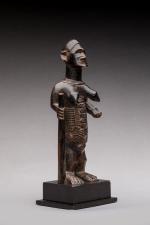 Congo-Brazzaville: Importante sculpture d'ancêtre féminin Babembé en bois. Époque fin...