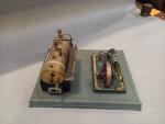 FLEISCHMANN - MACHINE à vapeur miniature. H.16 L.33 P.26 cm...