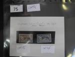 Alexandrie : timbres n°48 et n°49 avec charnières, signès Brun....