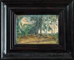 Eugène BROUILLARD (1870-1950). " Paysage aux arbres ". Huile sur...