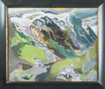 Georges MANILLIER (1906-1981). " Montagne ". Huile sur toile, signée...