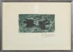 Georges BRAQUE (1882-1963). " Oiseaux noir ". Lithographie couleur, signée...