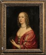 ECOLE FRANCAISE du XVIIIe siècle
Portait de femme
Panneau
71 x 56 cm
Fente,...