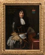 ECOLE FRANCAISE du XVIIème siècle. Portrait de Louis Belissen, Écuier...