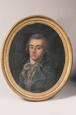 Ecole FRANCAISE vers 1780, entourage de Antoine VESTIER
Portrait d'homme en...