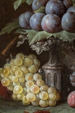 Augustin Alexandre THIERRIAT (1789-1870).
Nature-morte aux raisins et aux prunes, 1866.
Huile...