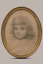 Henri-Charles ANGENIOL (1870-1959). En lot :
-Portrait de petite fille au...