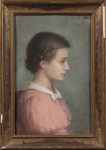 Henri-Charles ANGENIOL (1870-1959).
Portrait de Colette Angéniol, 1937.
Pastel sur papier.
Signé et...