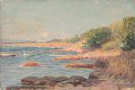 Henri-Charles ANGENIOL (1870-1959).
Côte rocheuse, presqu'île de Giens, 1912. 
Huile sur...