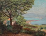 Henri-Charles ANGENIOL (1870-1959).
Presqu'île de Giens, vue des hauteurs, 1913.
Huile sur...