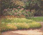 Henri-Charles ANGENIOL (1870-1959). 
En lot :
-Parterre de fleurs.
Huile sur panneau....