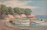 Henri-Charles ANGENIOL (1870-1959). 
En lot :
-Barques près de la grève,...