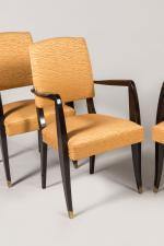 Christian Krass (1868-1957) attribué à
Série de quatre fauteuils bridge en...
