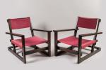 André Sornay (1902-2000)
Paire de fauteuils modernistes à structure géométrique en...