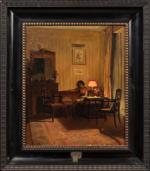Marcel RIEDER (1862-1942).
Le Salon jaune.
Huile sur toile.
Signé en bas à...