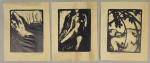 D'après Pierre COMBET-DESCOMBES (1885-1966). 
En lot :
-Femmes nues sur fond...