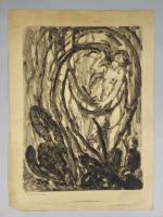 Pierre COMBET-DESCOMBES (1885-1966). 
Femme nue dans une végétation luxuriante. 
Monotype...