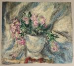 Pierre COMBET-DESCOMBES (1885-1966). 
En lot :
-Fleurs dans un vase. 
Peinture...