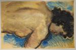 Pierre COMBET-DESCOMBES (1885-1966). 
Dos de femme nue.
Pastel sur papier fin.
32...