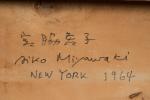 Aiko MIYAWAKI (1929-2014).
Seeing, 1964.
Technique mixte sur panneau (diptyque).
Signé, daté, titré...