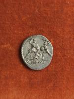 103 BC 
DENIER MINUTIA : Tête de MARS jeune, Rv...
