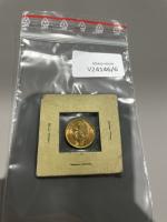 Une pièce de 5 pesos mexicain en or 1955 scellée....
