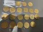 20 pièces de 20 francs or Napoléon, Napoléon III. Usures.Lots...