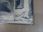 *André DUCULTY (1912-1990) : Paysage avec ferme , une aquarelle,...