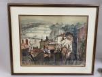 Louis VADOT (1925-2018), "Paysage du Beaujolais", aquarelle Signée en bas...