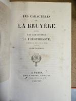 LA BRUYÈRE. Les Caractères. Paris, Lefèvre, 1824. 2 vol. in-8,...
