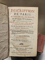 PIGANIOL DE LA FORCE. Description de Paris, de Versailles, de...