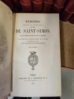 SAINT-SIMON. Mémoires. Paris, Hachette, 1856 - 1858. 20 vol. in-8,...