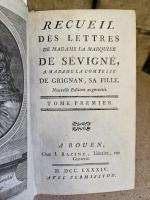 SÉVIGNÉ (Mme de). Recueil des lettres. Rouen, Racine, 1784. 10...