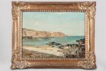 Adolphe APPIAN (1818-1898). "Baie à Collioure". Huile sur toile signée...