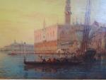 Charles Clément CALDERON (1870-1906). "Venise, le Grand Canal animé au...