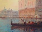 Charles Clément CALDERON (1870-1906). "Venise, le Grand Canal animé au...