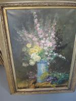 Marthe KOCH ((XIXème-XXème siècle)"Bouquet de fleurs de printemps". Huile sur...