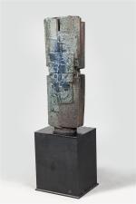 Ralph Stackpole (1885-1973)
Sculpture en pierre de Volvic émaillée sur socle...