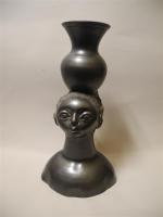 Jean Marais (1913-1998) " Personnage au vase " Céramique noire...