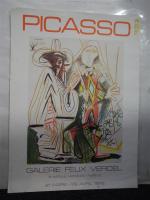 Affiche Picasso Galerie Felix Vercel 1972. H. 65 cm L....