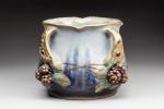 Amphora
Vase de forme pansue à trois anses appliquées en céramique...