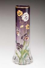 Saint-Denis / Legras : Vase de forme cylindrique modèle "...